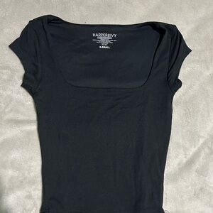 Harper Black Short Sleeve Top